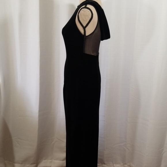 Vintage Scott McClintock Vintage Black Velvet Maxi Special Occasion Dress.  6 - Picture 3 of 8